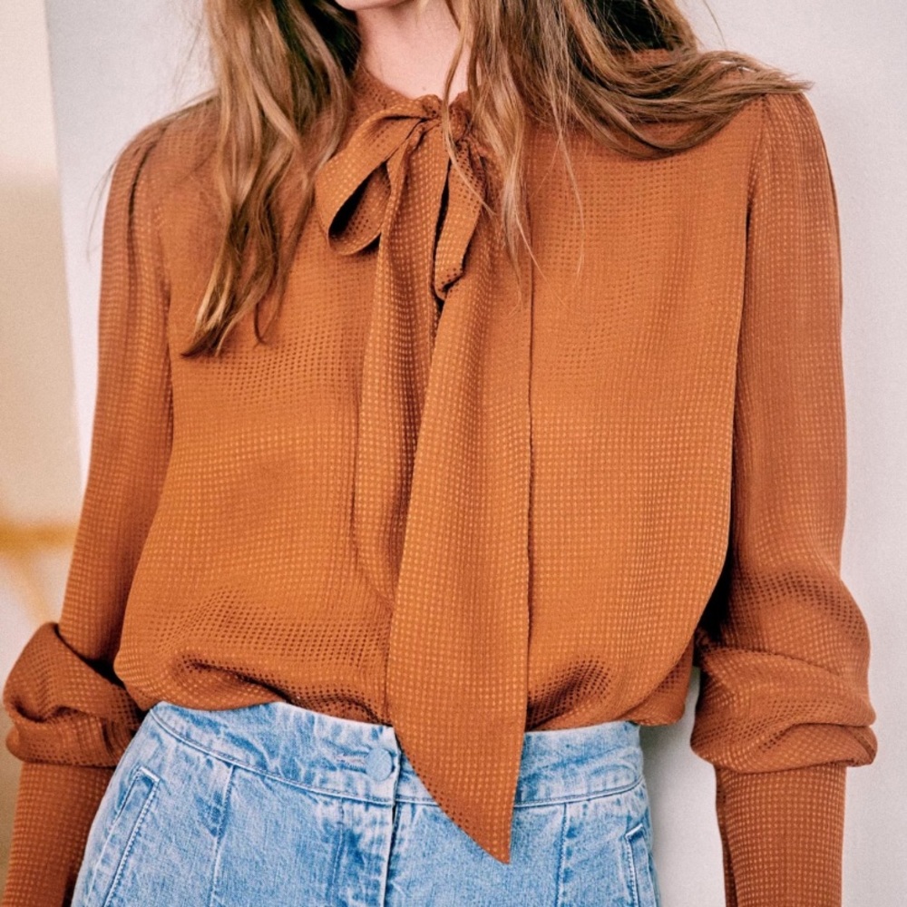Sezane Silk Blouse NWT
